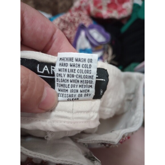 Larry Levine Capri Pants Sport Stretch‎ Embroidered Beaded Boho Size 12 - Picture 6 of 6